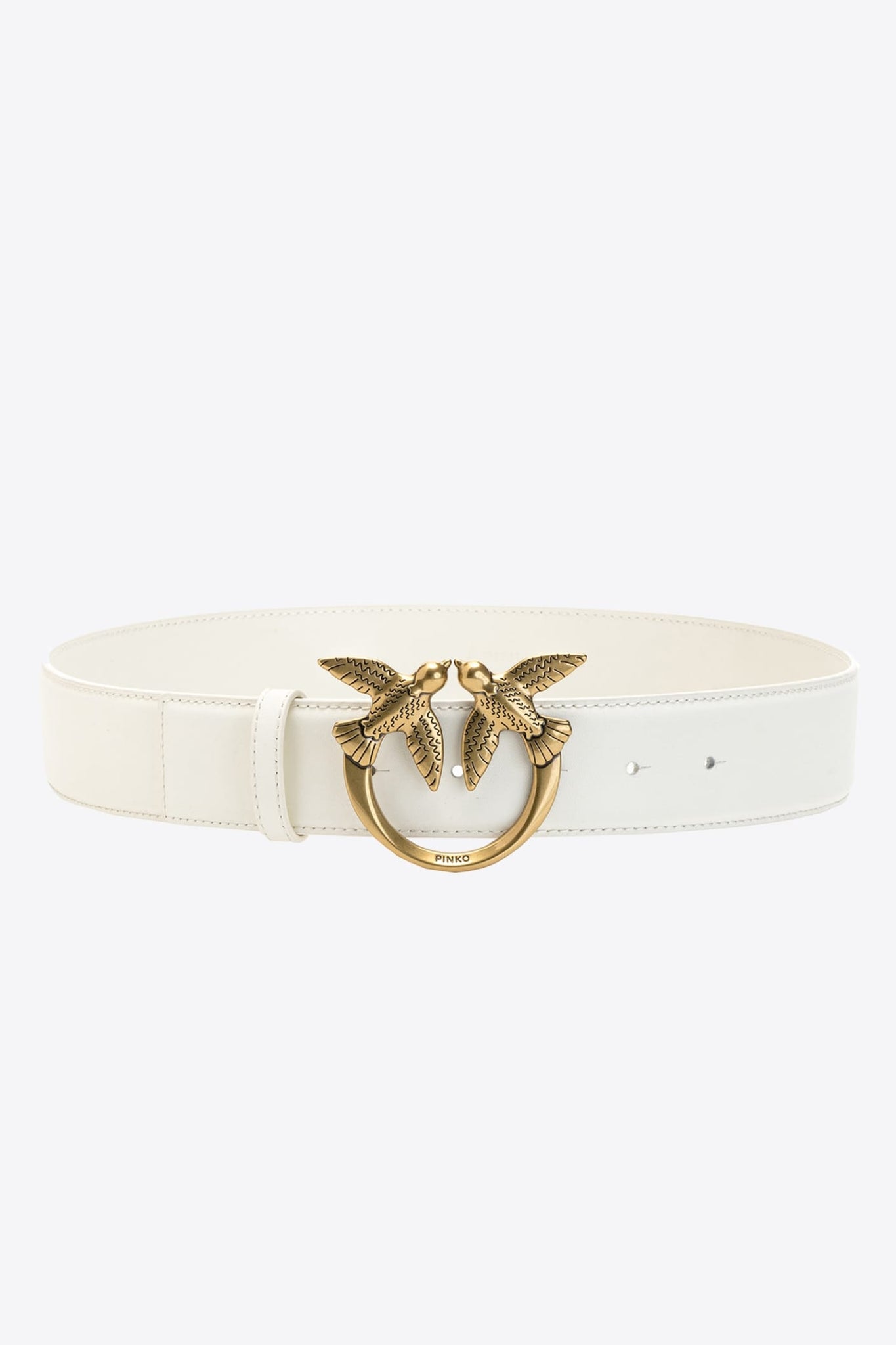 Cintura Pinko Love Birds in Pelle / Bianco - Ideal Moda
