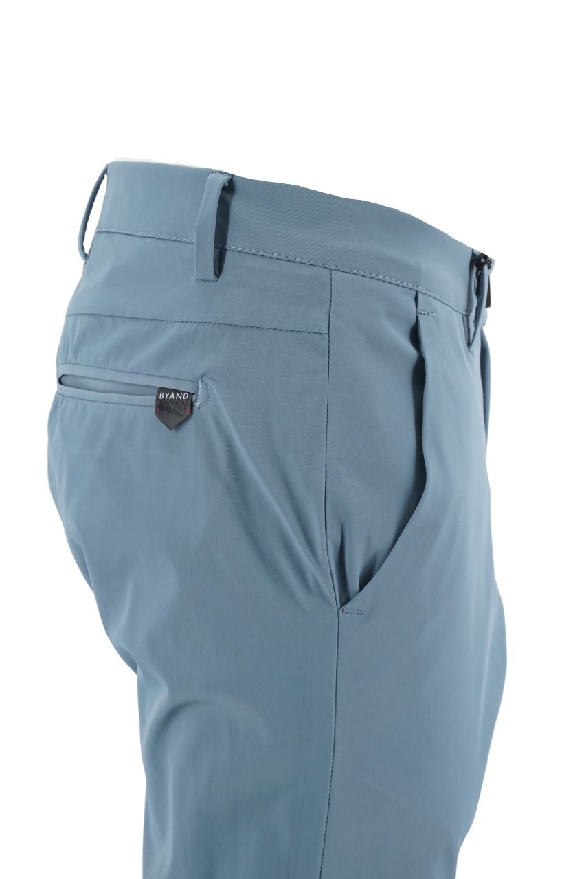 Pantalone in Tessuto Tecnico / Celeste - Ideal Moda