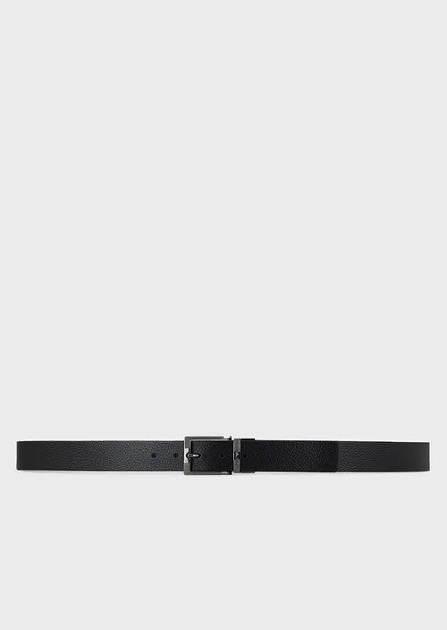 Cintura Reversibile in Pelle Emporio Armani / Nero - Ideal Moda