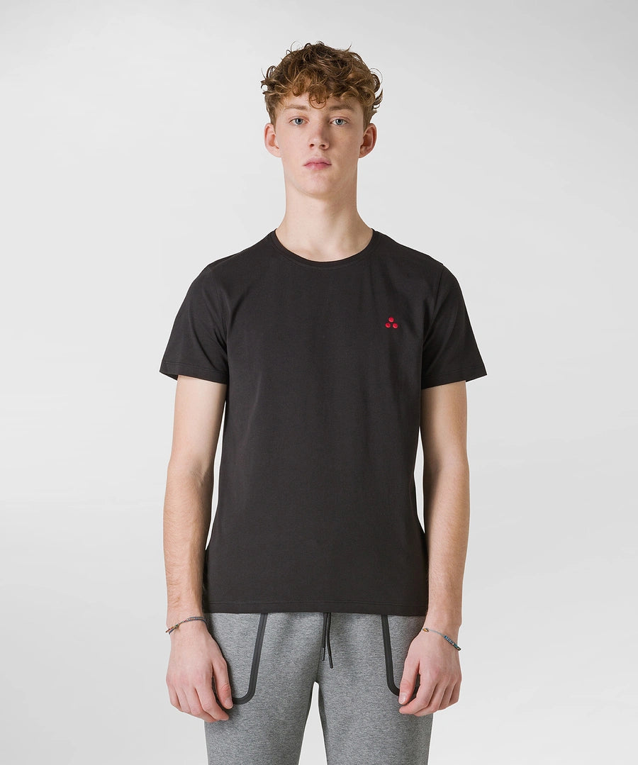 T-Shirt con Logo Ricamato Peuterey / Nero - Ideal Moda