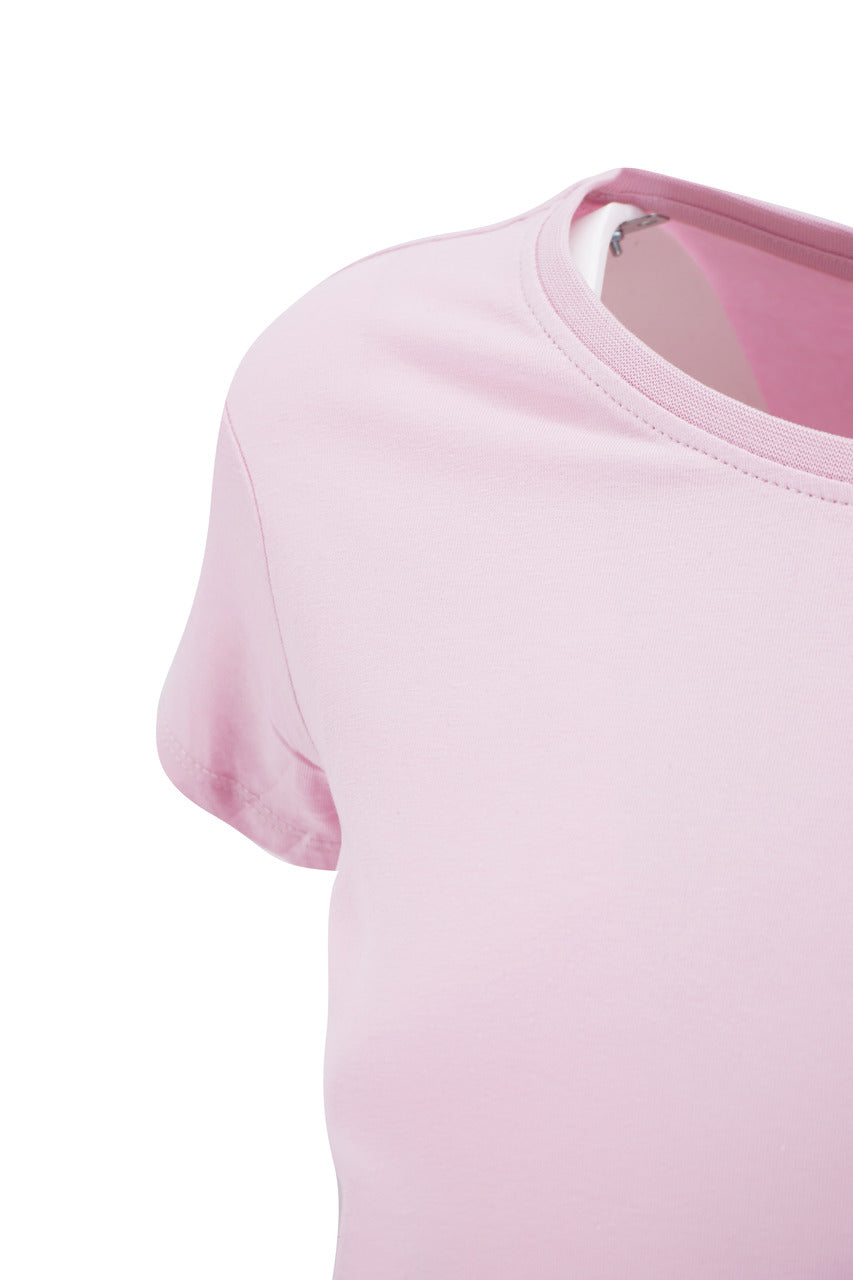 T-Shirt con Logo / Rosa - Ideal Moda