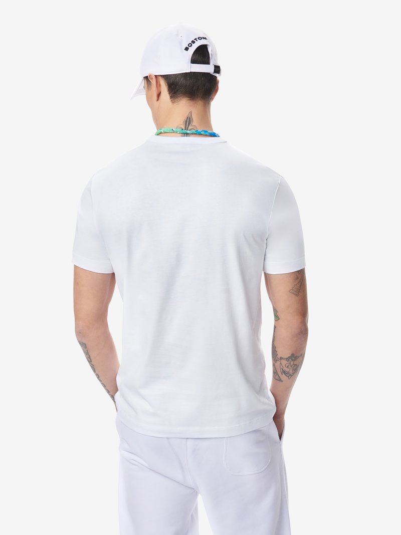 T-Shirt Blauer in Cotone / Bianco - Ideal Moda
