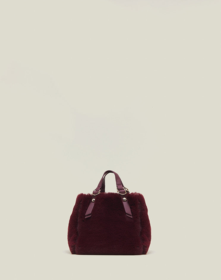 Borsa a Mano in Ecopelliccia Manila Grace / Bordeaux - Ideal Moda