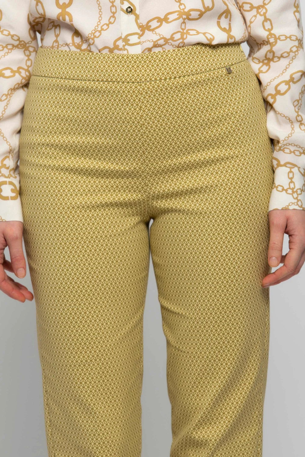 Pantalone con Fantasia Kocca / Giallo - Ideal Moda