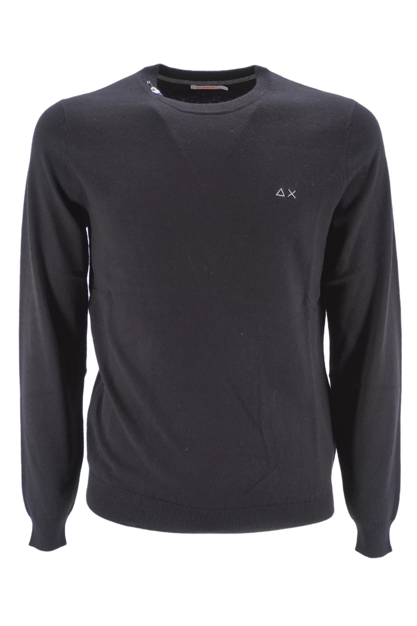 Maglia con Logo a Contrasto Sun 68 / Nero - Ideal Moda