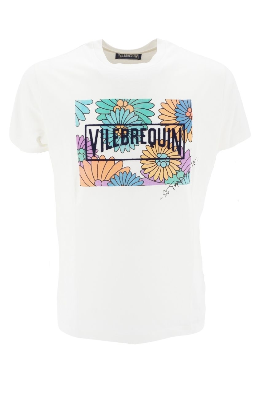 T-Shirt Vilebrequin con Stampa / Bianco - Ideal Moda