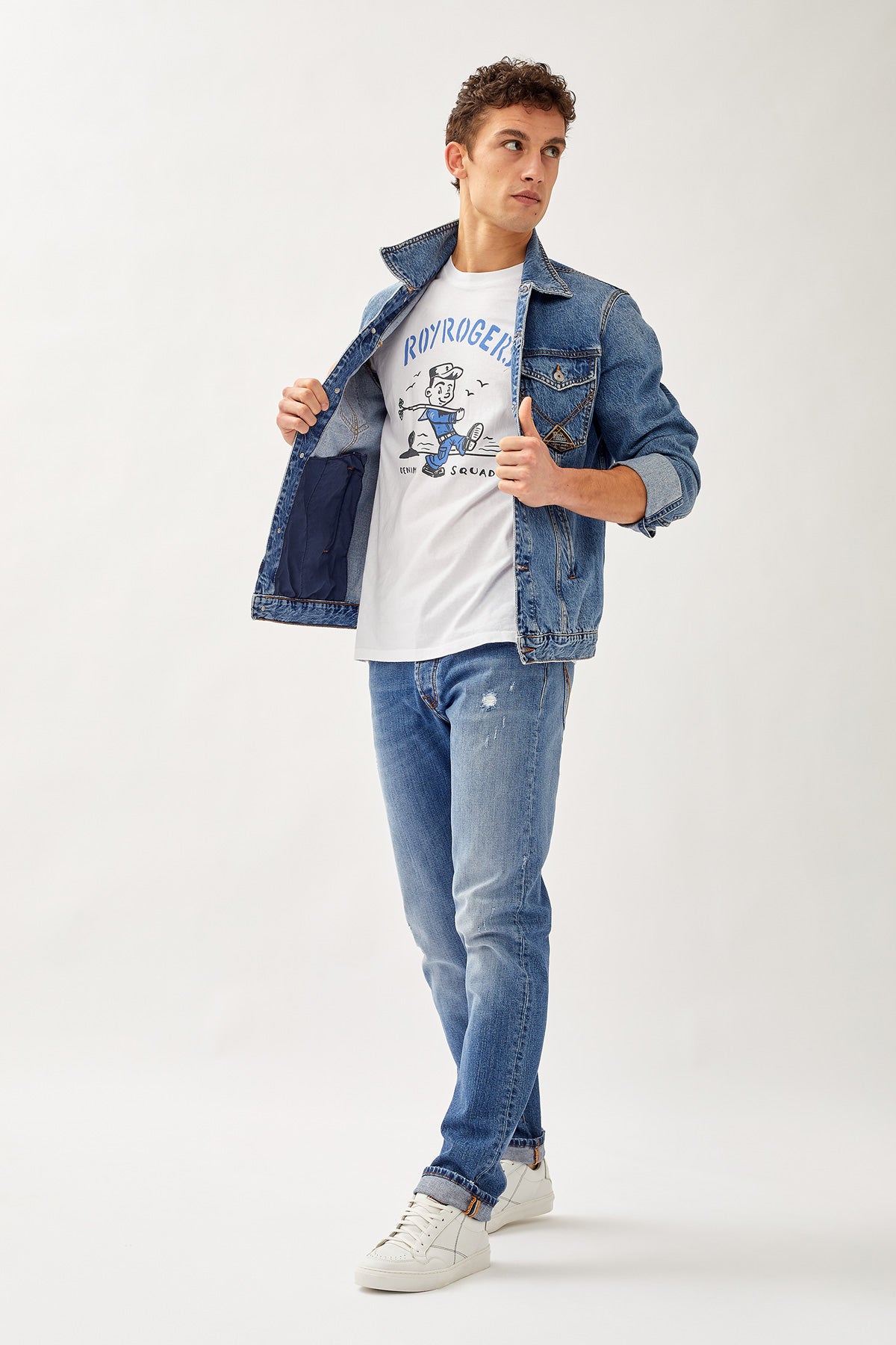 Giacca Simply CECIO in Denim / Jeans - Ideal Moda
