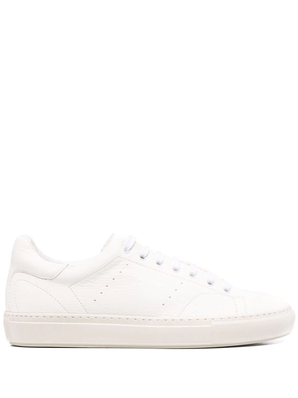 Sneaker in Pelle con Logo Tagliatore / Bianco - Ideal Moda