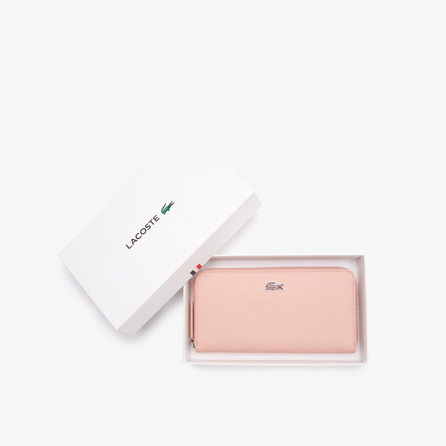 Portafoglio Lacoste con Zip / Rosa - Ideal Moda
