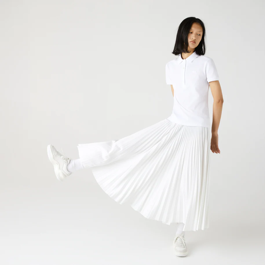 Polo Lacoste donna in piquè / Bianco - Ideal Moda