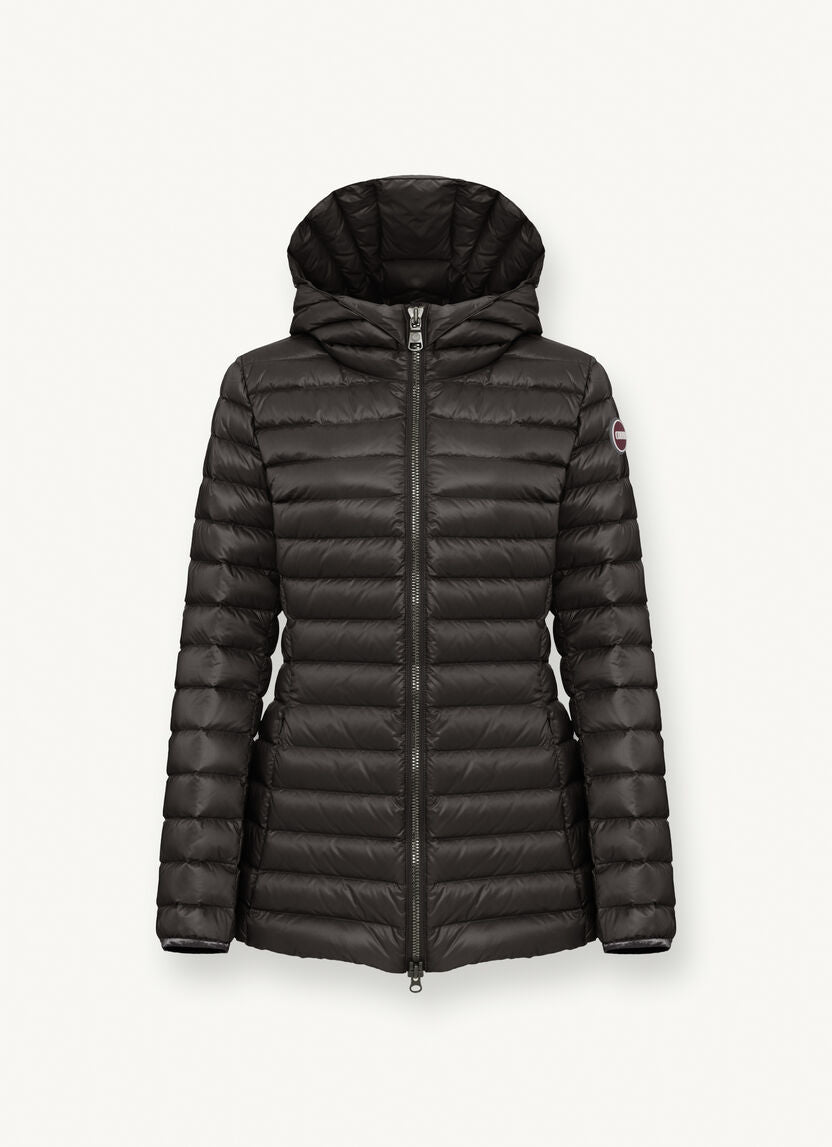 Piumino Lungo con Cappuccio Colmar / Nero - Ideal Moda