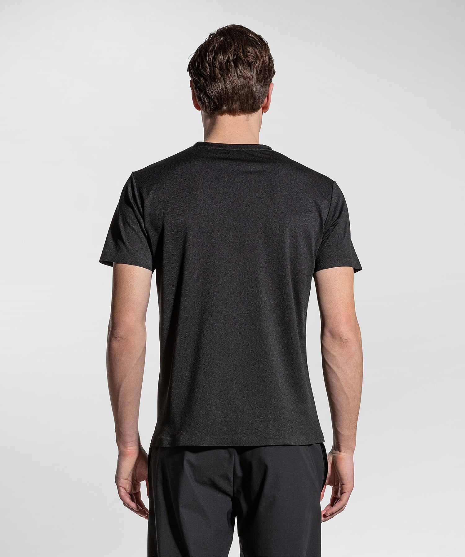 T-Shirt in Piquet Tecnico e Morbido / Nero - Ideal Moda