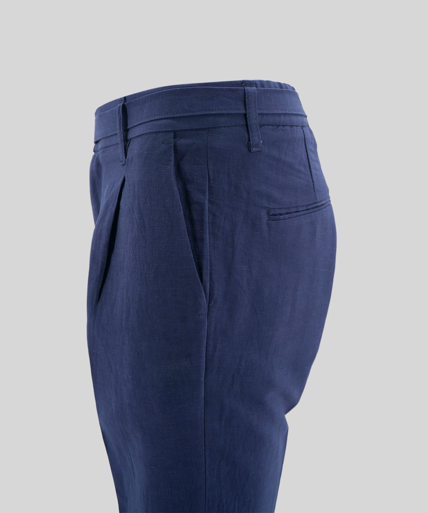 Pantalone con Coulisse in Cotone / Blu - Ideal Moda