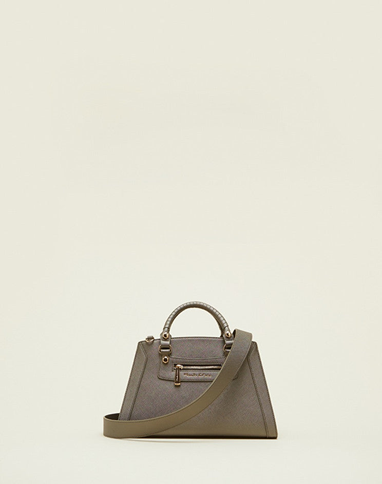 Borsa Mirama Medium con Logo Manila Grace / Grigio - Ideal Moda