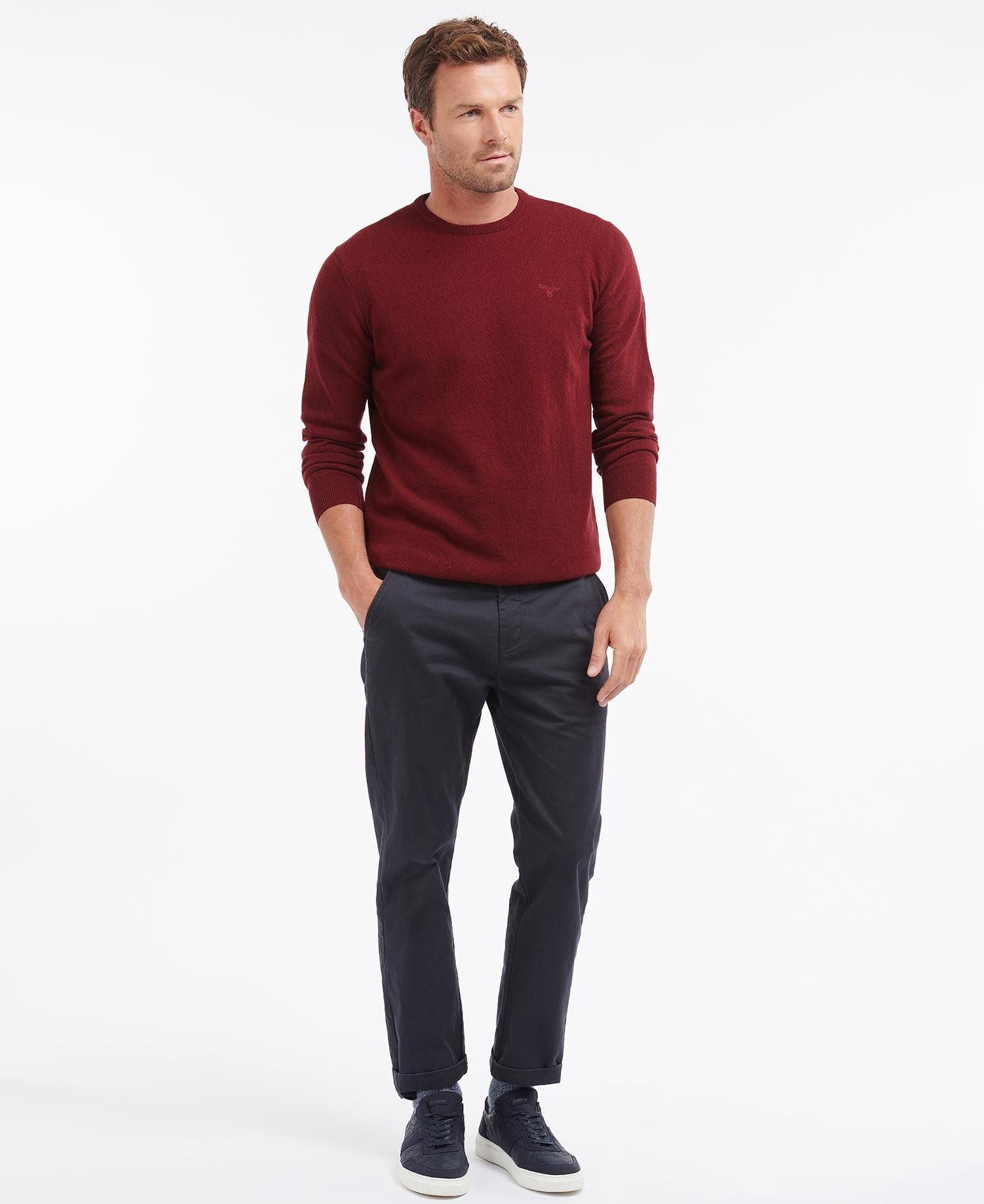 Maglia Barbour girocollo / Bordeaux - Ideal Moda