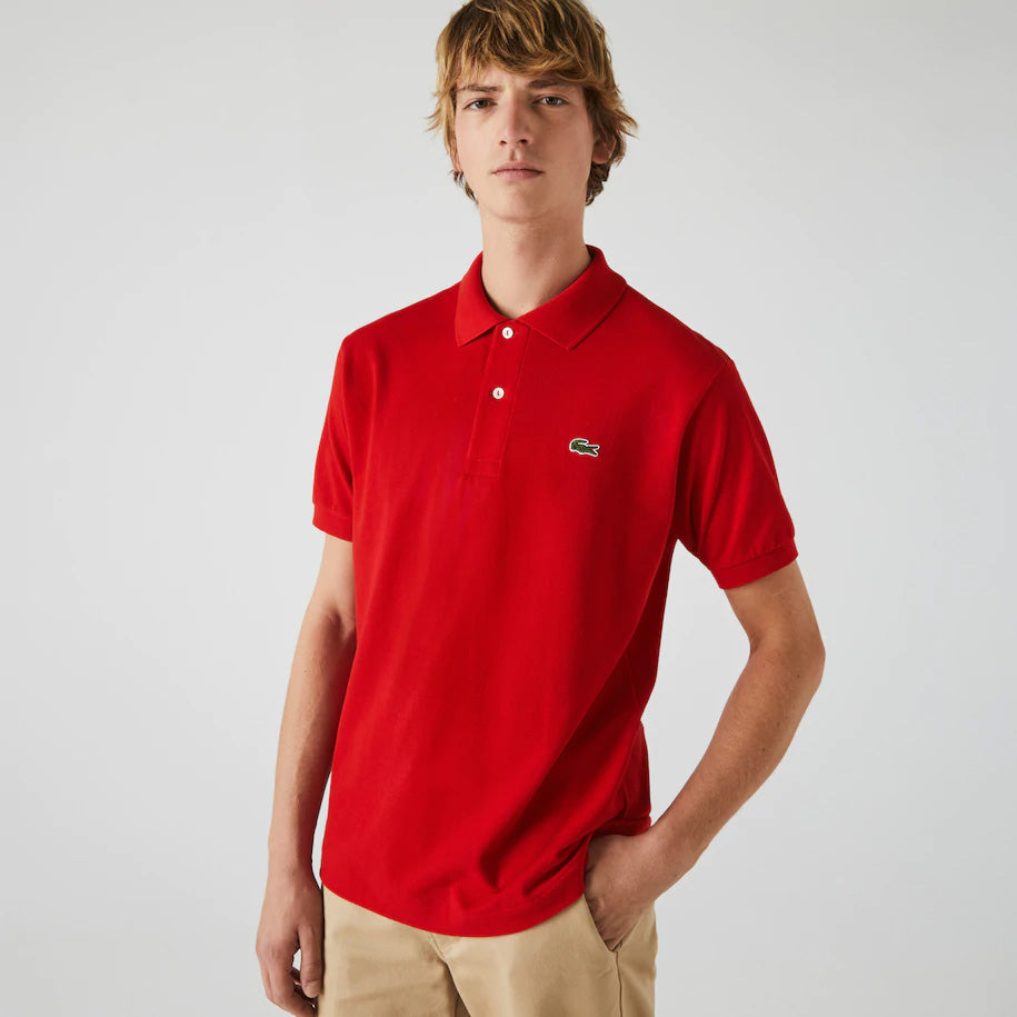 Polo Lacoste L.12.12 classic fit in petit piqué / Rosso - Ideal Moda
