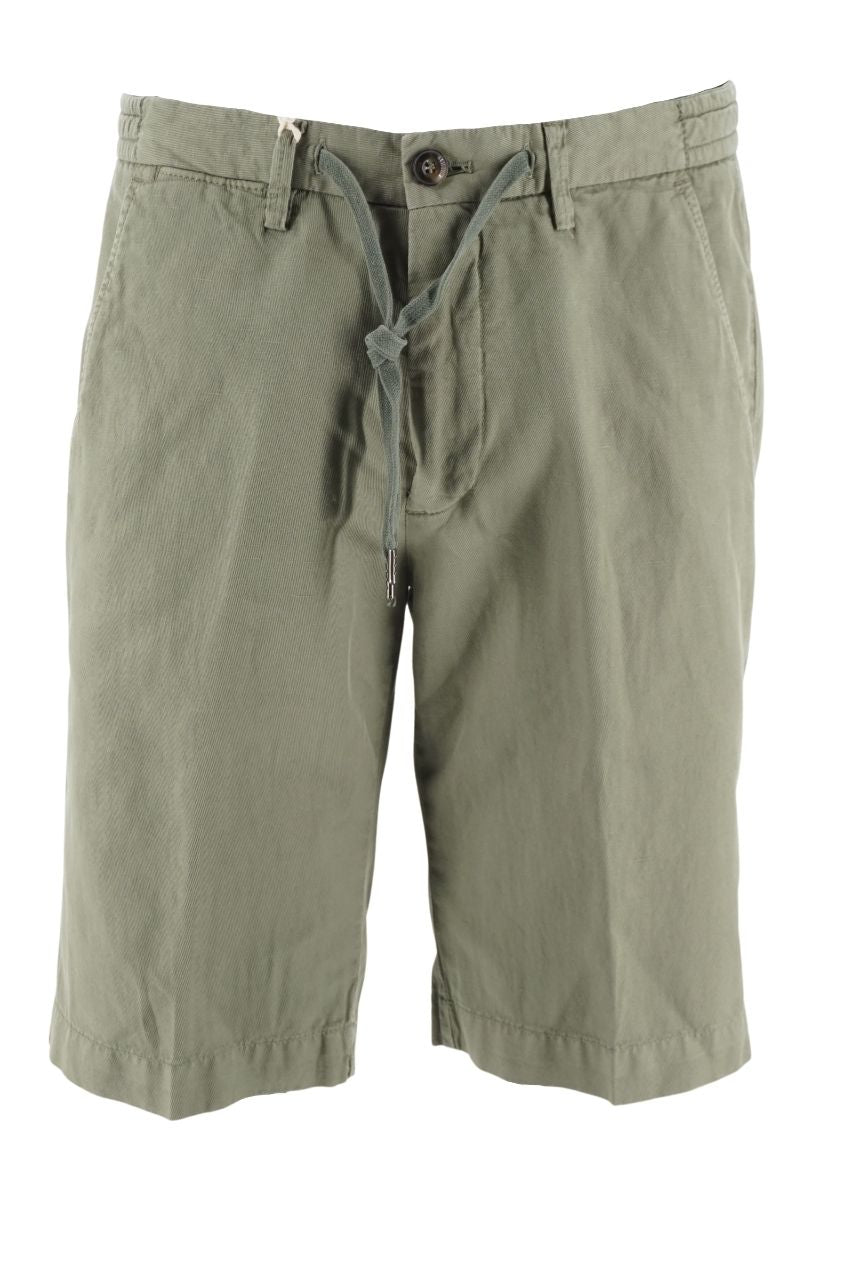 Pantaloncino Briglia in Misto Lino / Verde - Ideal Moda
