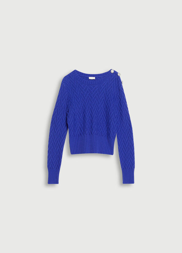 Maglia a Girocollo Liu Jo / Bluette - Ideal Moda