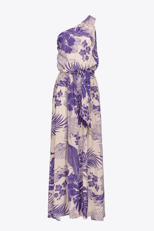 Abito Monospalla con fantasia Pinko / Viola - Ideal Moda