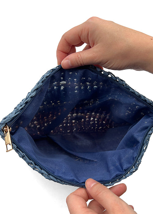 Pochette Formentera con Scritta Le Pandorine / Marrone - Ideal Moda