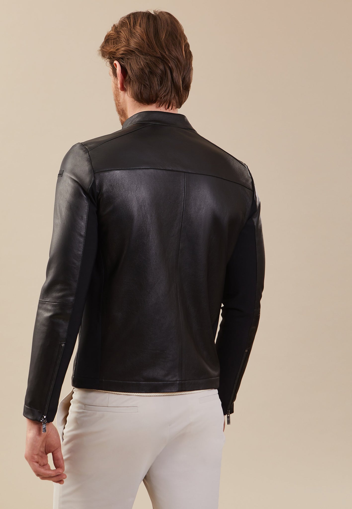 Giubbino pelle uomo / Nero - Ideal Moda