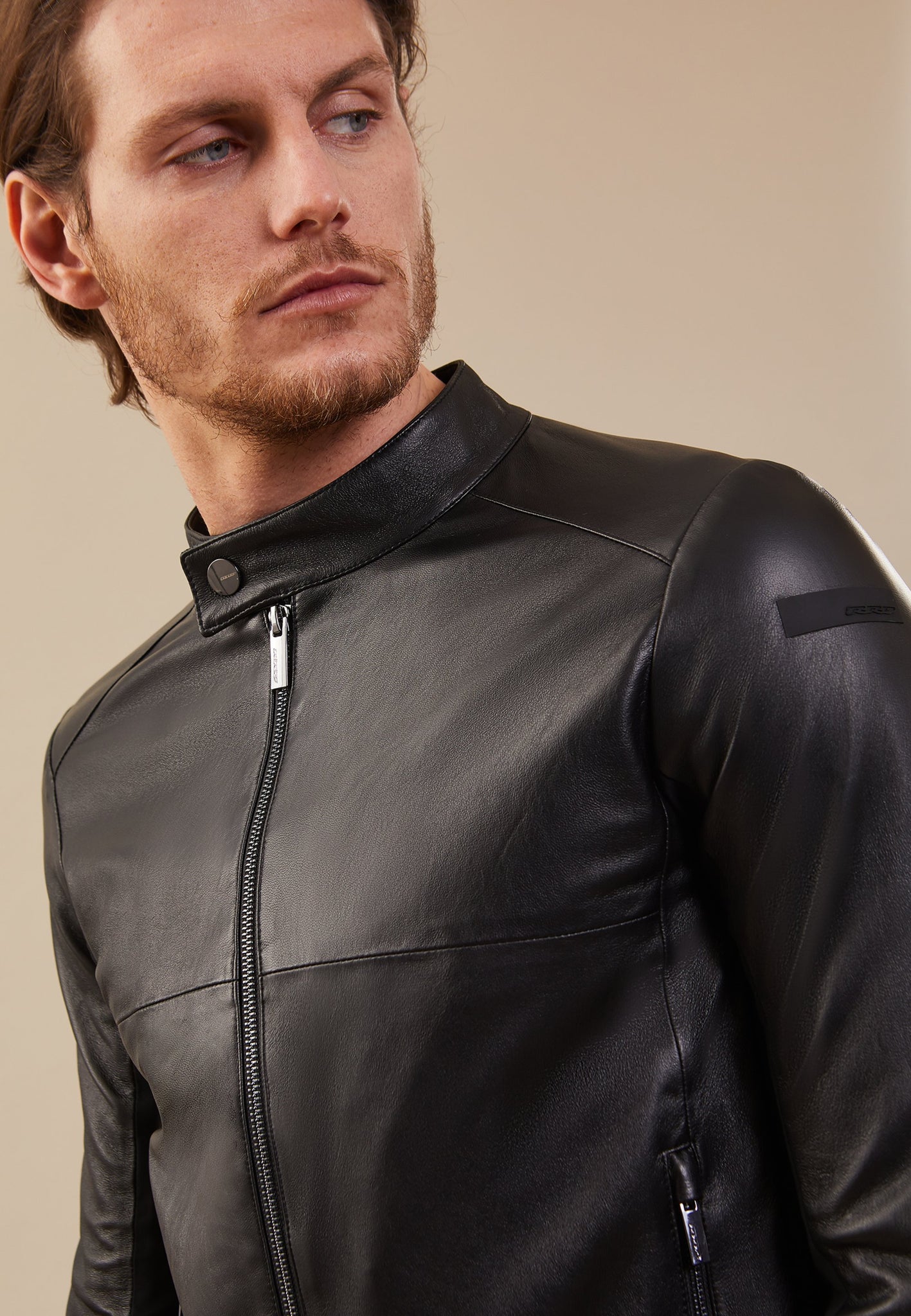 Giubbino pelle uomo / Nero - Ideal Moda