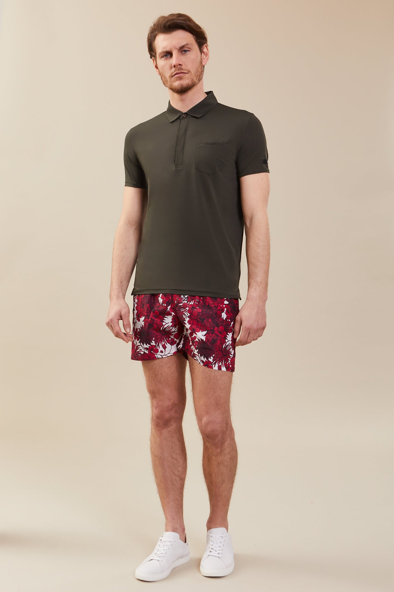 Polo mezza manica superstretch / Verde - Ideal Moda