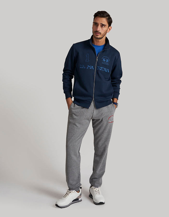 Felpa con Zip / Blu - Ideal Moda