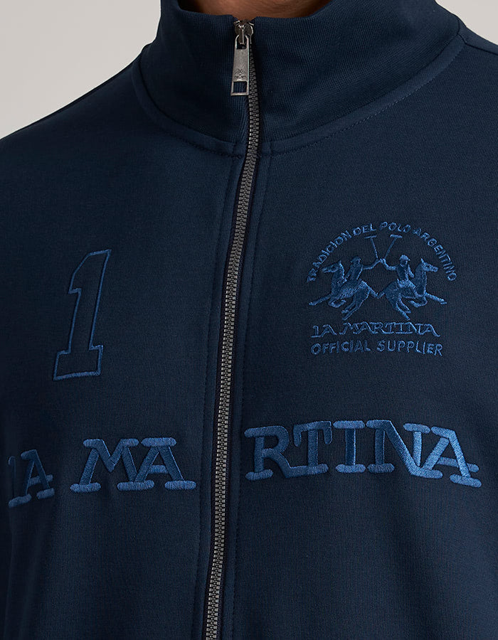 Felpa con Zip / Blu - Ideal Moda