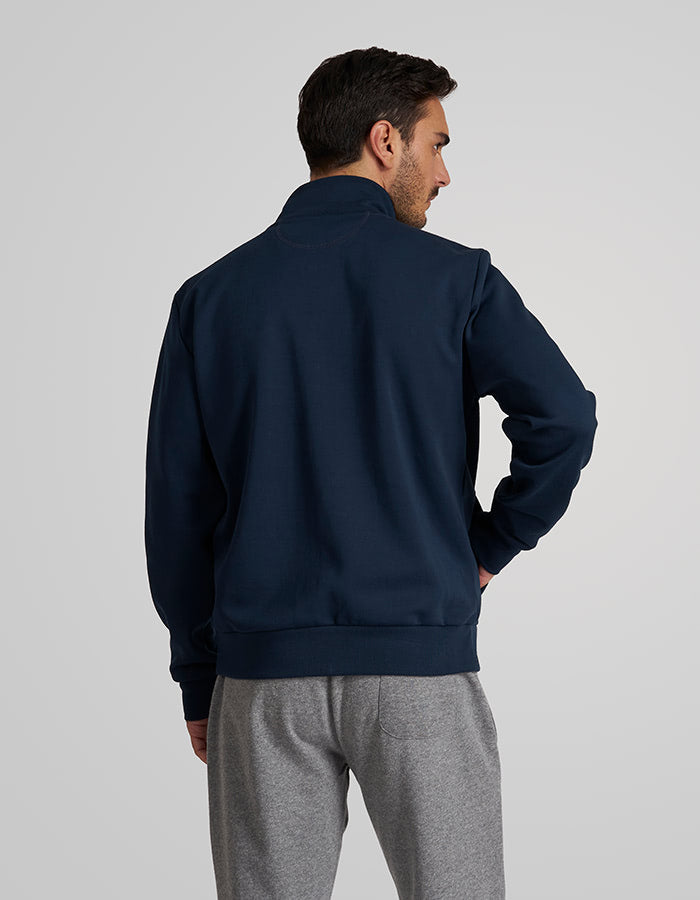 Felpa con Zip / Blu - Ideal Moda