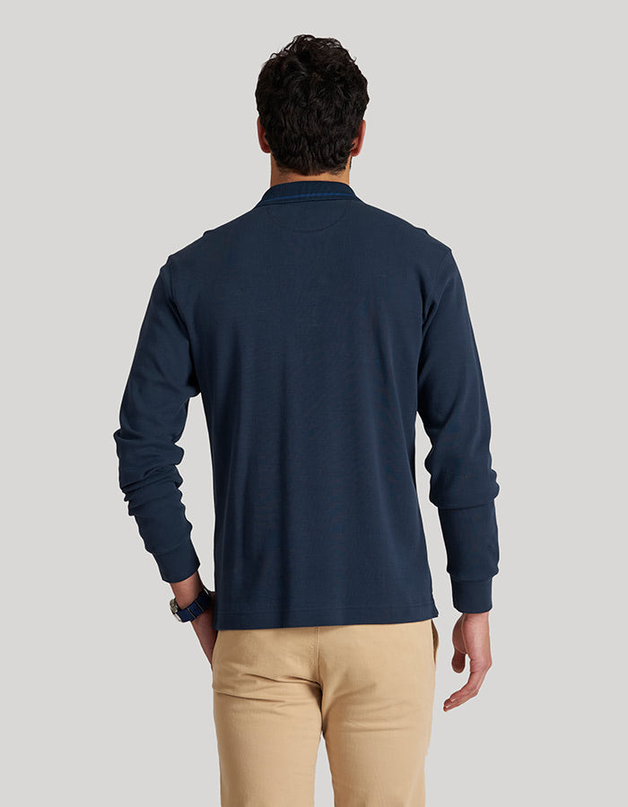 Polo con Logo Cucito / Blu - Ideal Moda