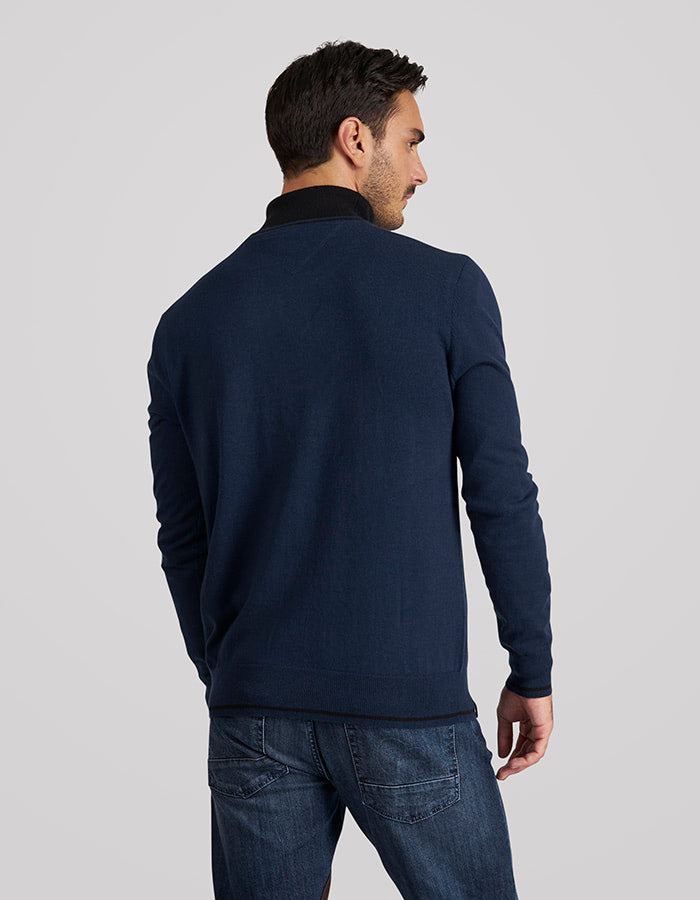 Maglia Girocollo con Logo / Blu - Ideal Moda