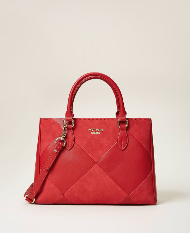 Borsa shopping in similpelle / Rosso - Ideal Moda