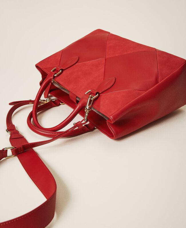 Borsa shopping in similpelle / Rosso - Ideal Moda