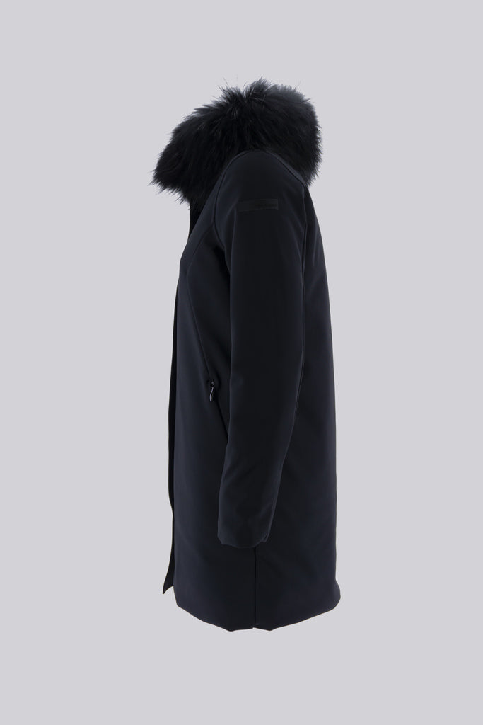 Winter Trench Lady Fur / Nero - Ideal Moda