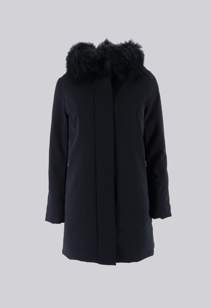 Winter Trench Lady Fur / Nero - Ideal Moda
