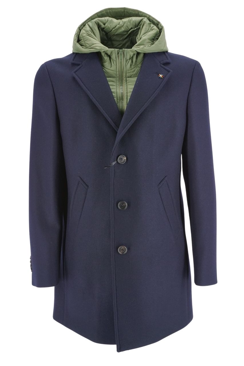 Cappotto con Pettorina Manuel Ritz / Blu - Ideal Moda