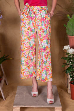 Pantalone in cotone multicolor / Multicolor - Ideal Moda