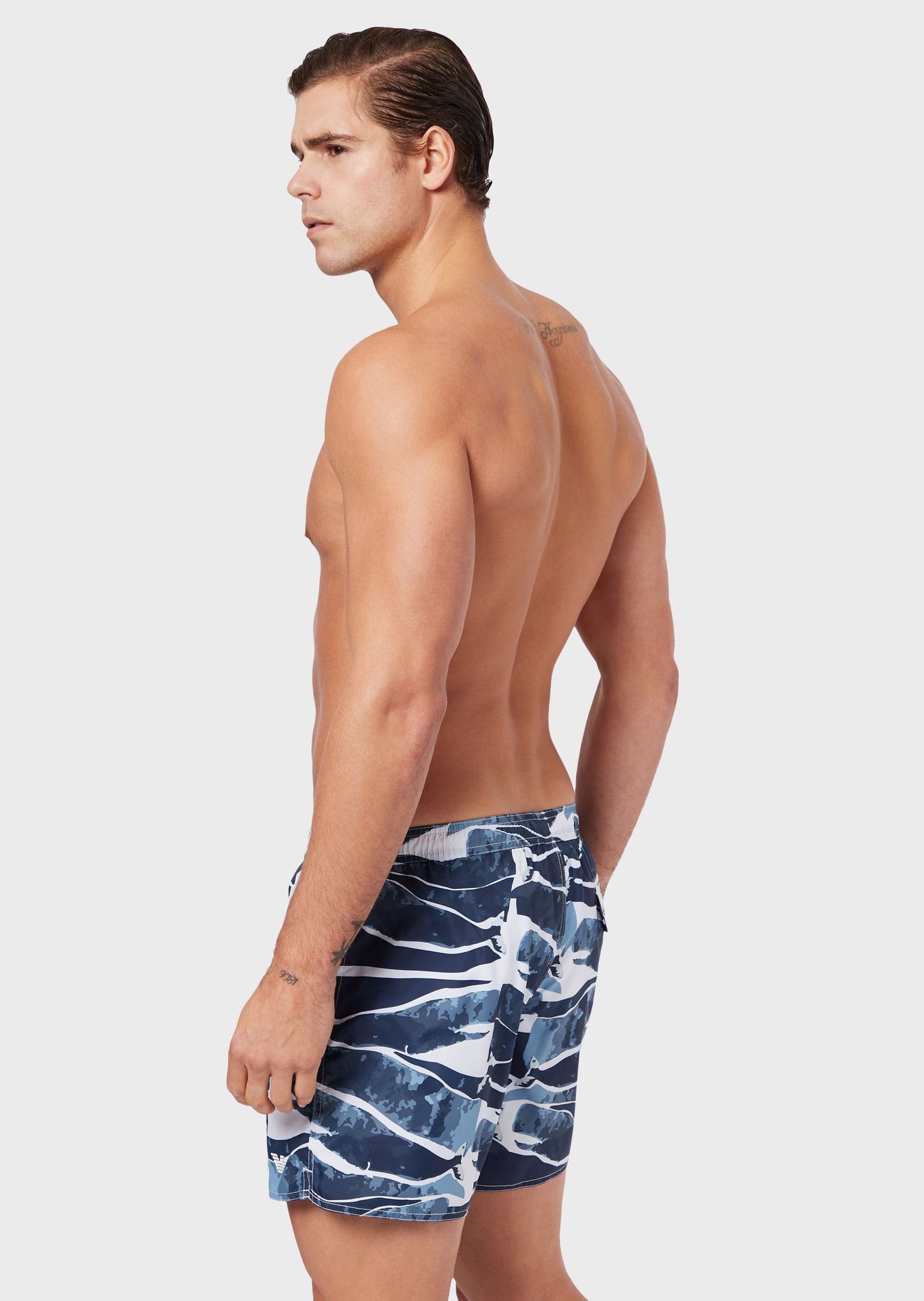 Costume boxer motivo animalier / Blu - Ideal Moda