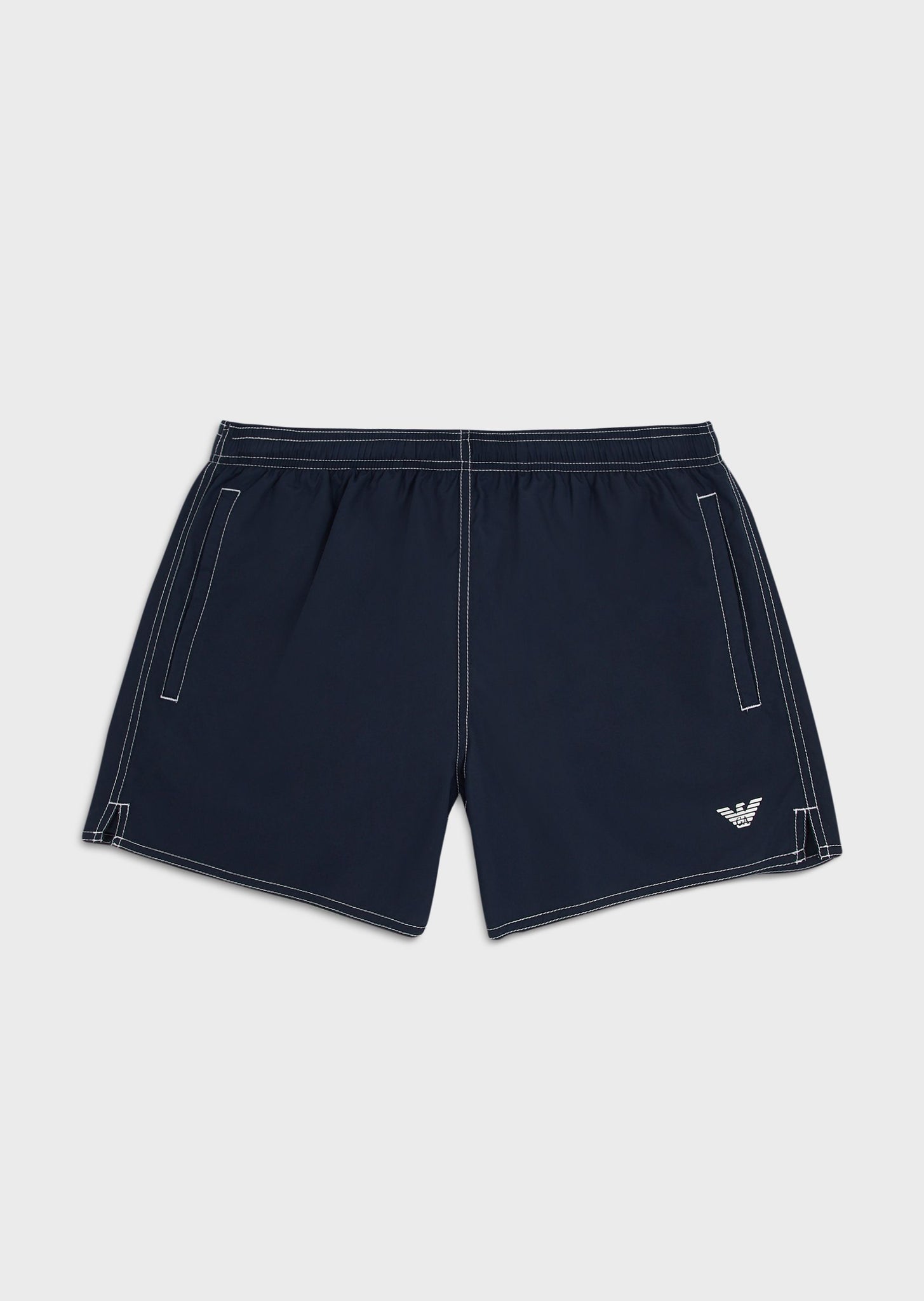 Costume boxer packable con logo / Blu - Ideal Moda