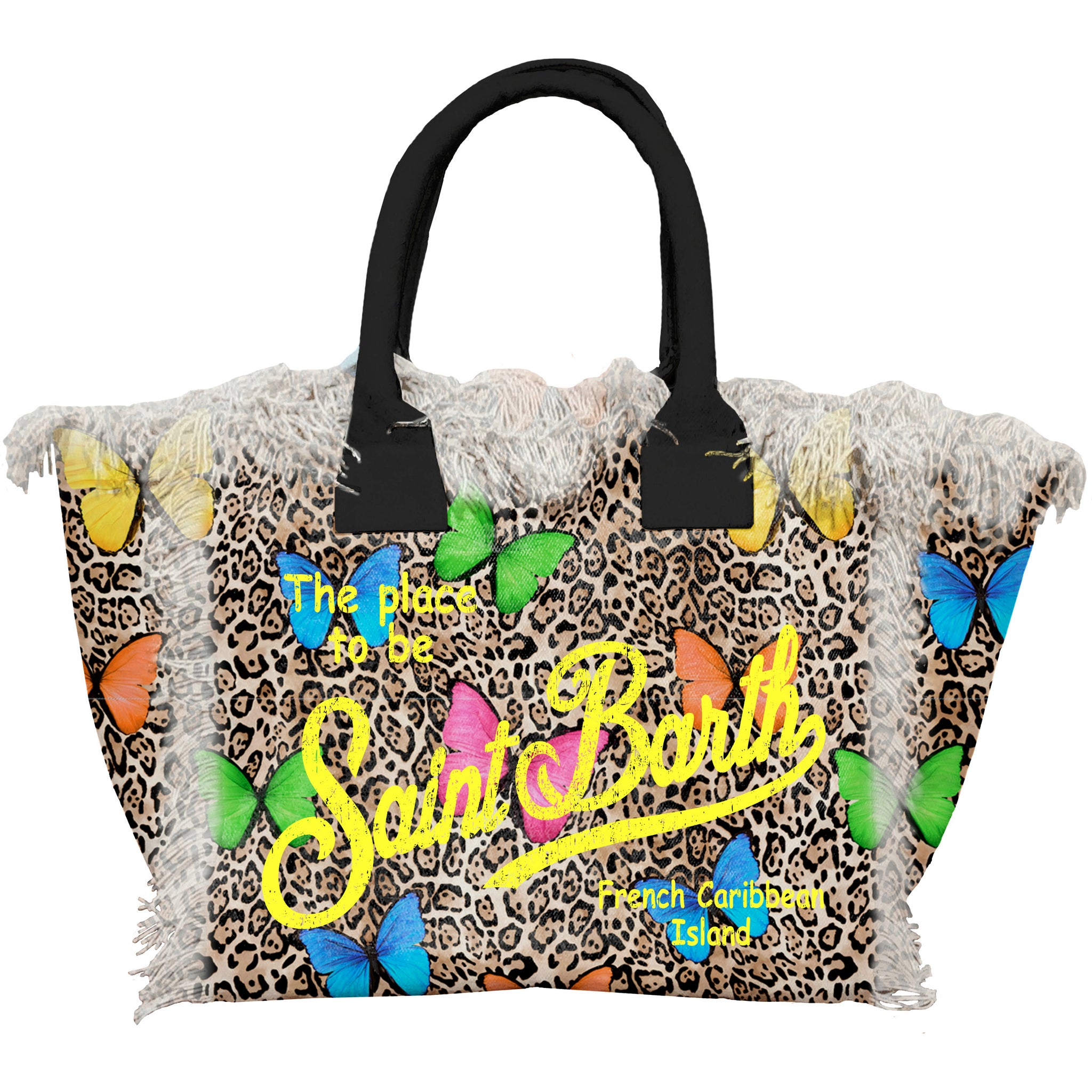 Borsa in Canvas con Ricamo / Marrone - Ideal Moda