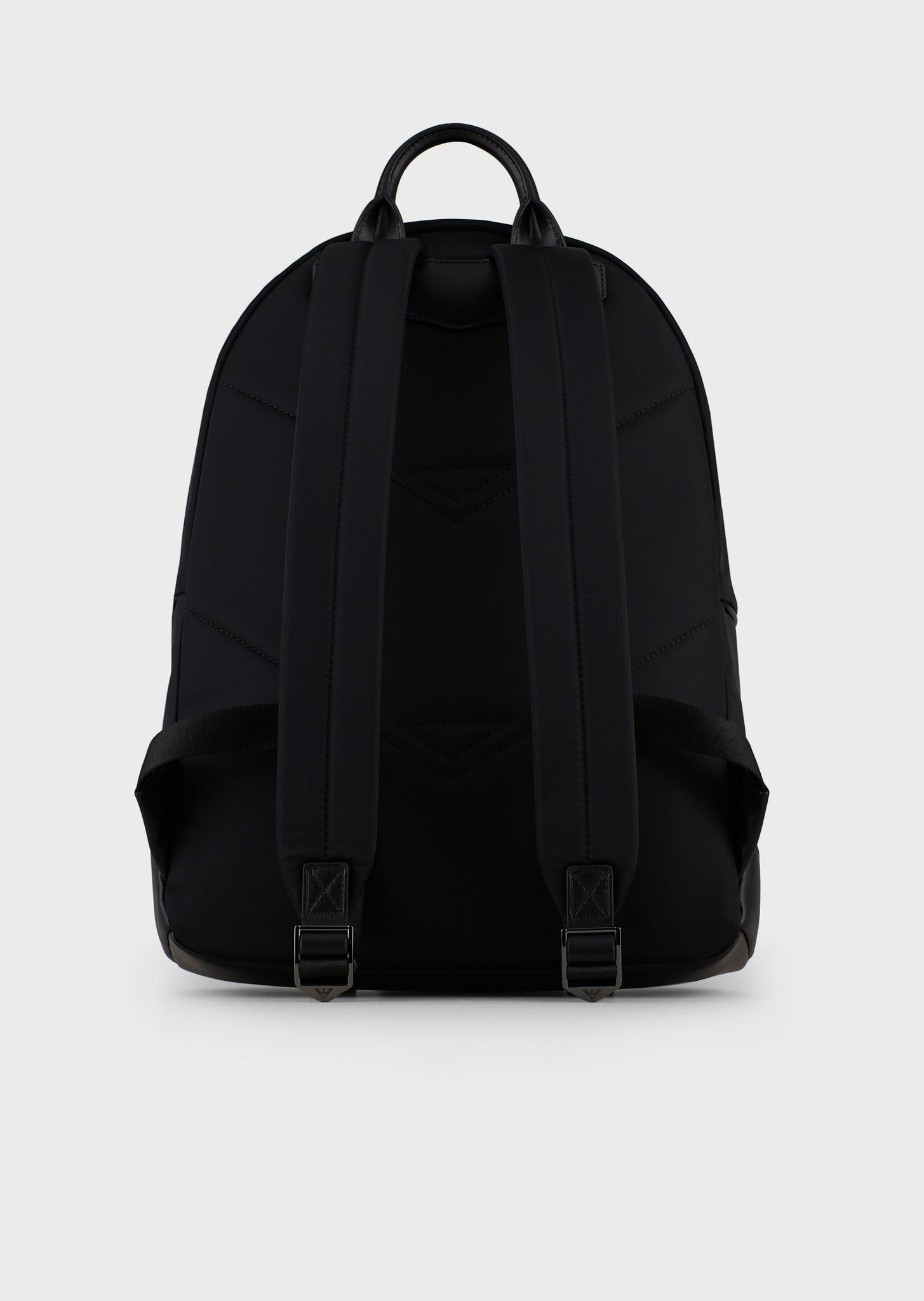 Zaino in nylon imbottito con patch logo / Nero - Ideal Moda
