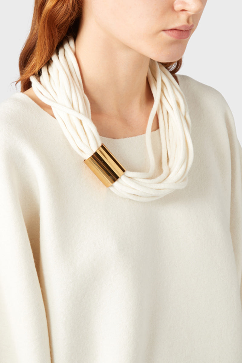 Maglia con Collana Liviana Conti / Bianco - Ideal Moda