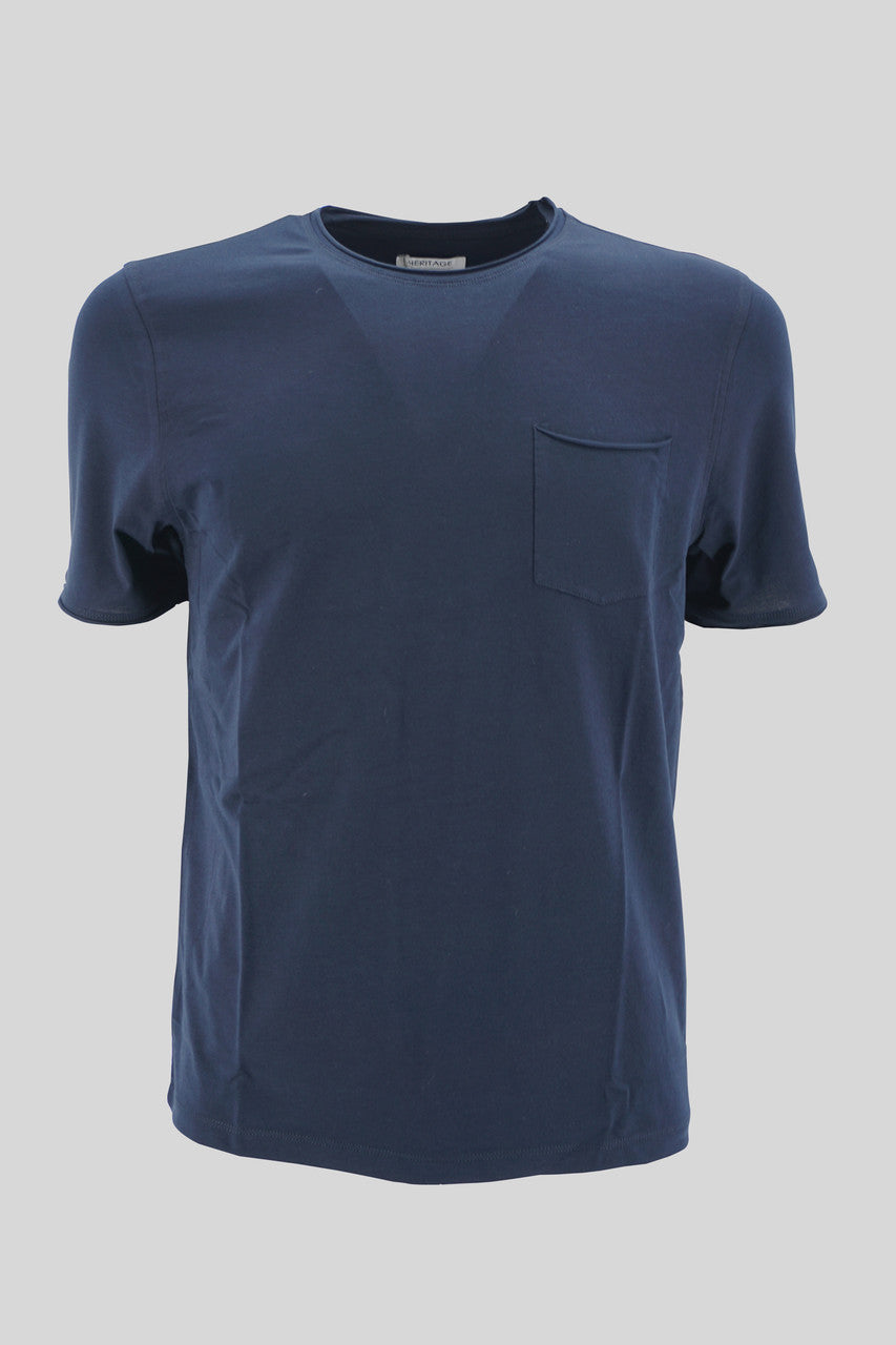 T-Shirt Girocollo / Blu - Ideal Moda