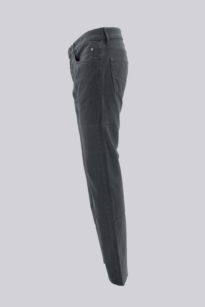 Pantalone 5 Tasche in Cotone / Grigio - Ideal Moda