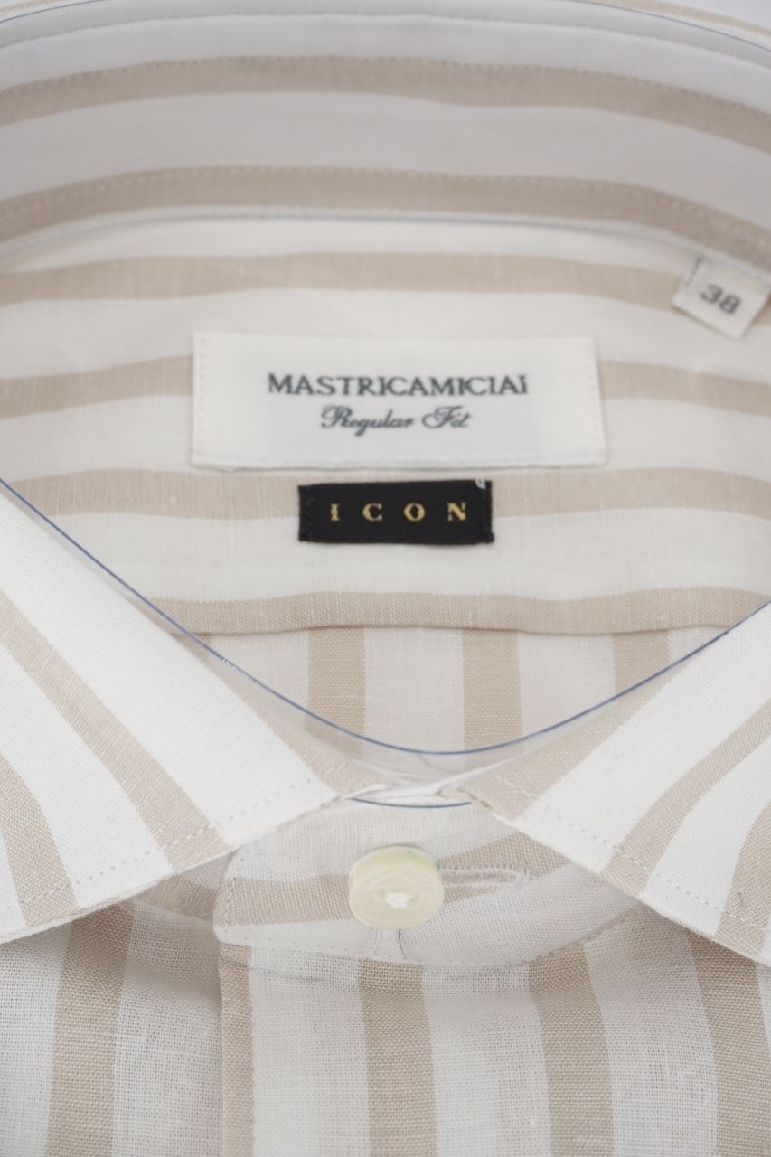 Camicia Mastricamiciai con Righe / Beige - Ideal Moda