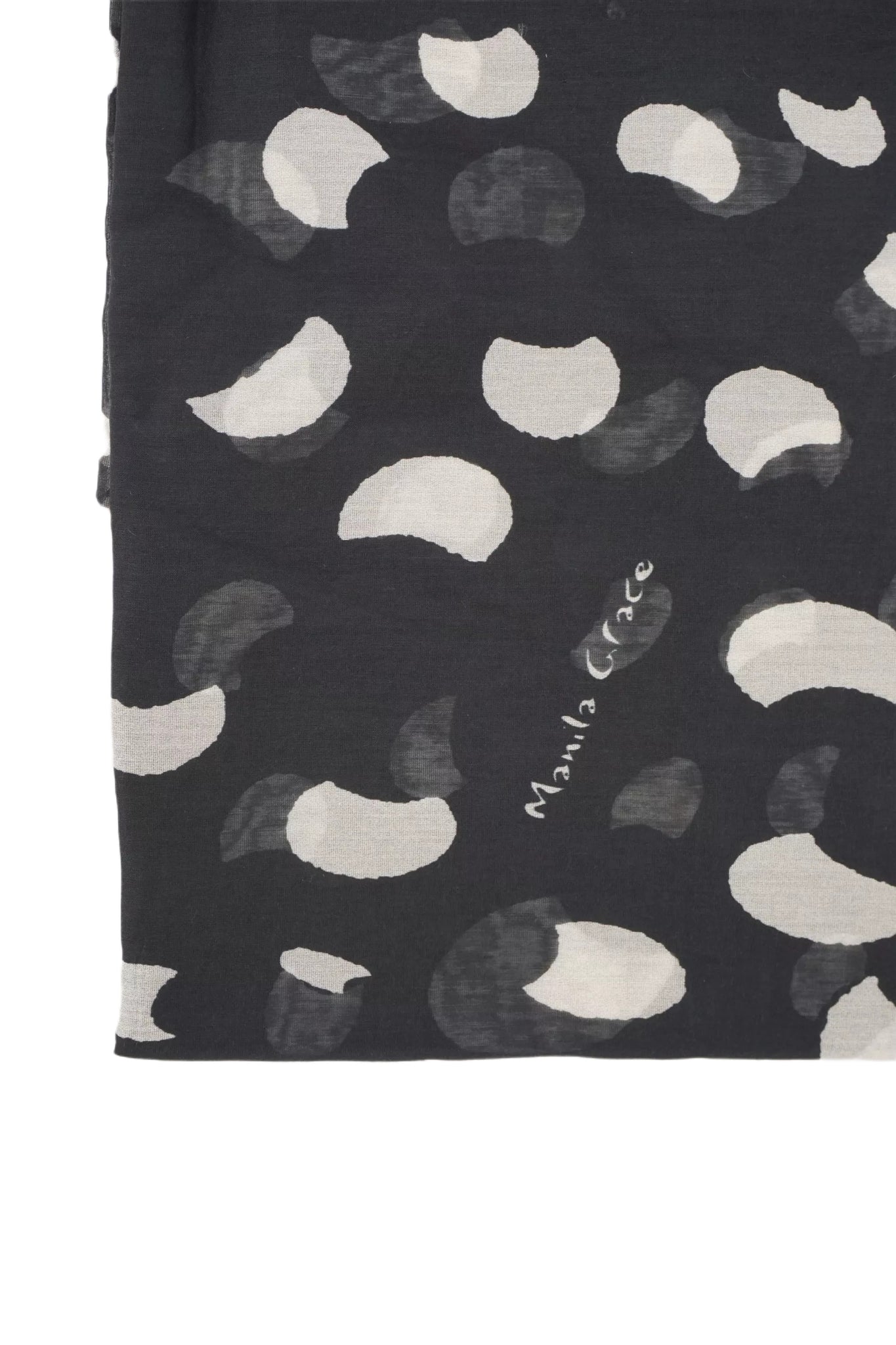 Foulard a Trapezio con Fantasia Manila Grace / Nero - Ideal Moda