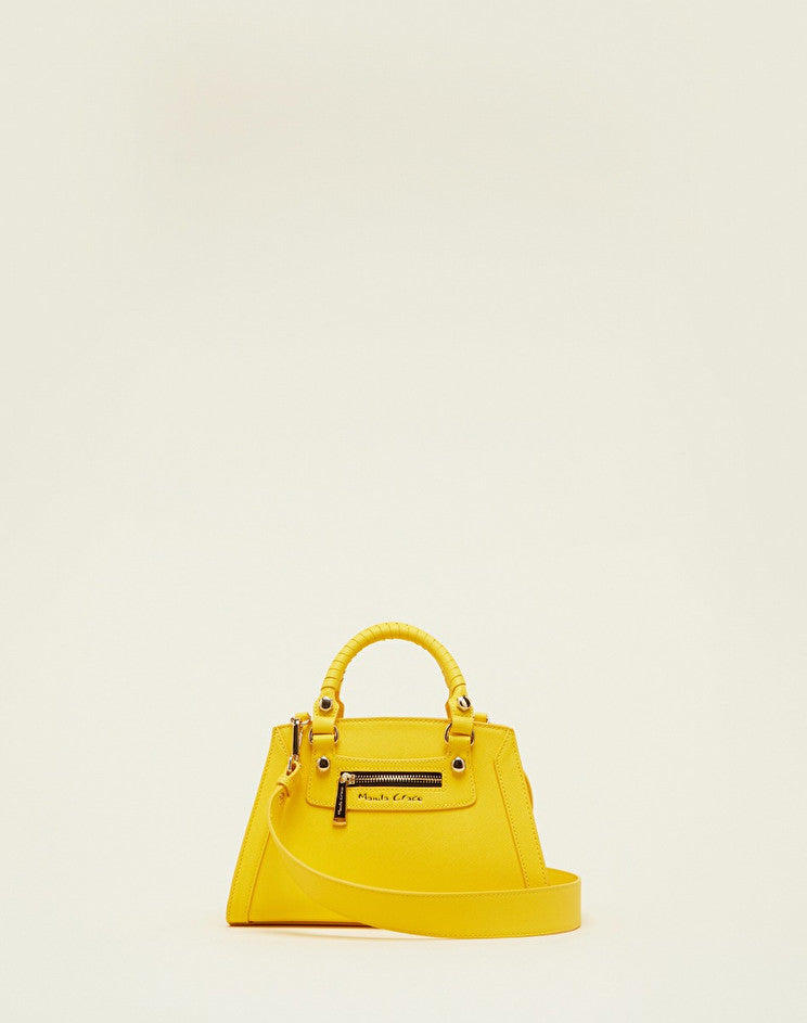 Borsa Mirama Medium con Logo Manila Grace / Giallo - Ideal Moda