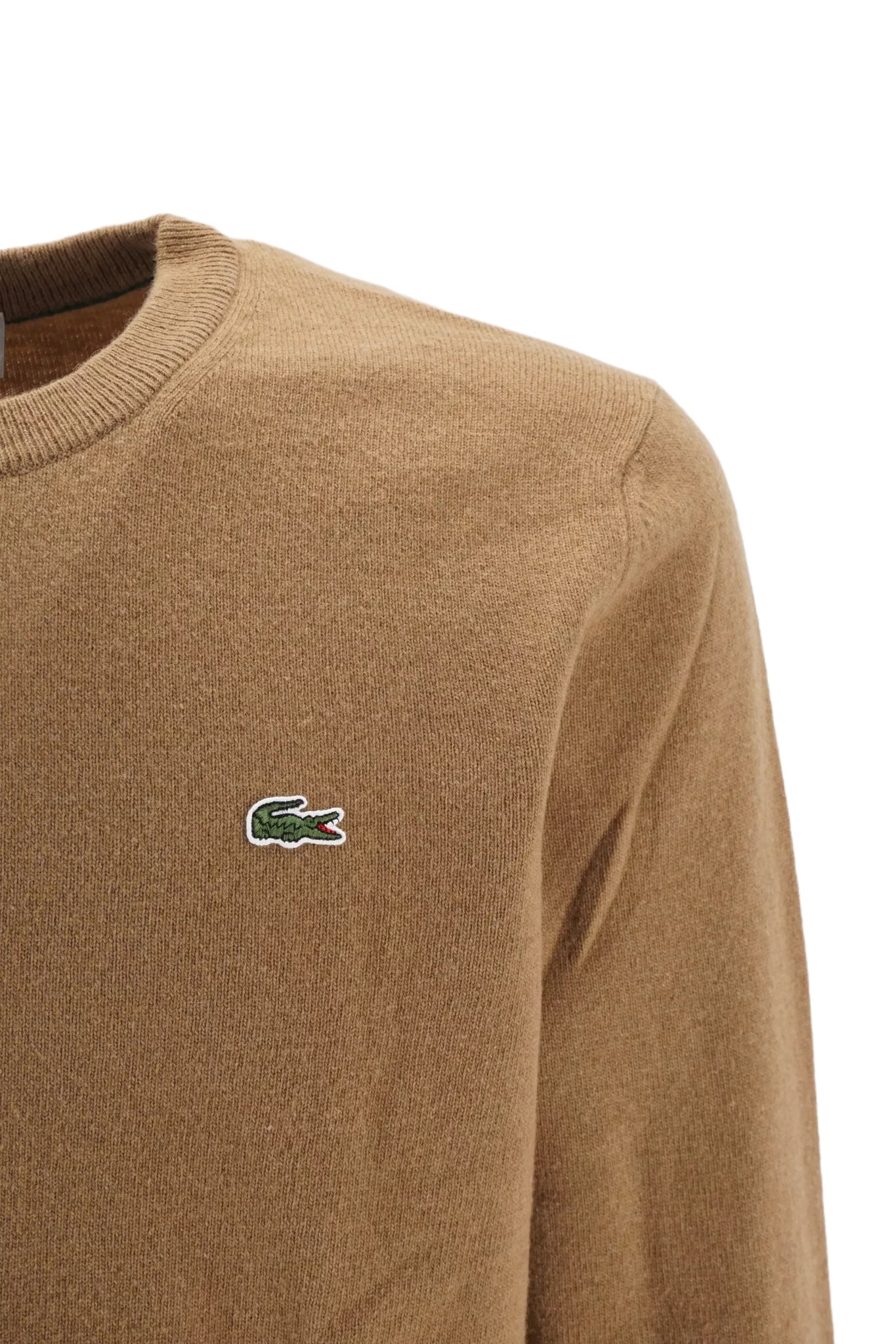Maglia Girocollo con Logo Lacoste / Beige - Ideal Moda