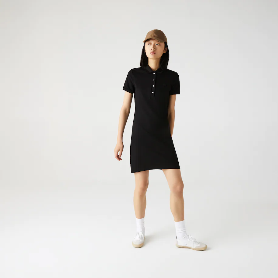 Vestito Lacoste in piquè / Nero - Ideal Moda